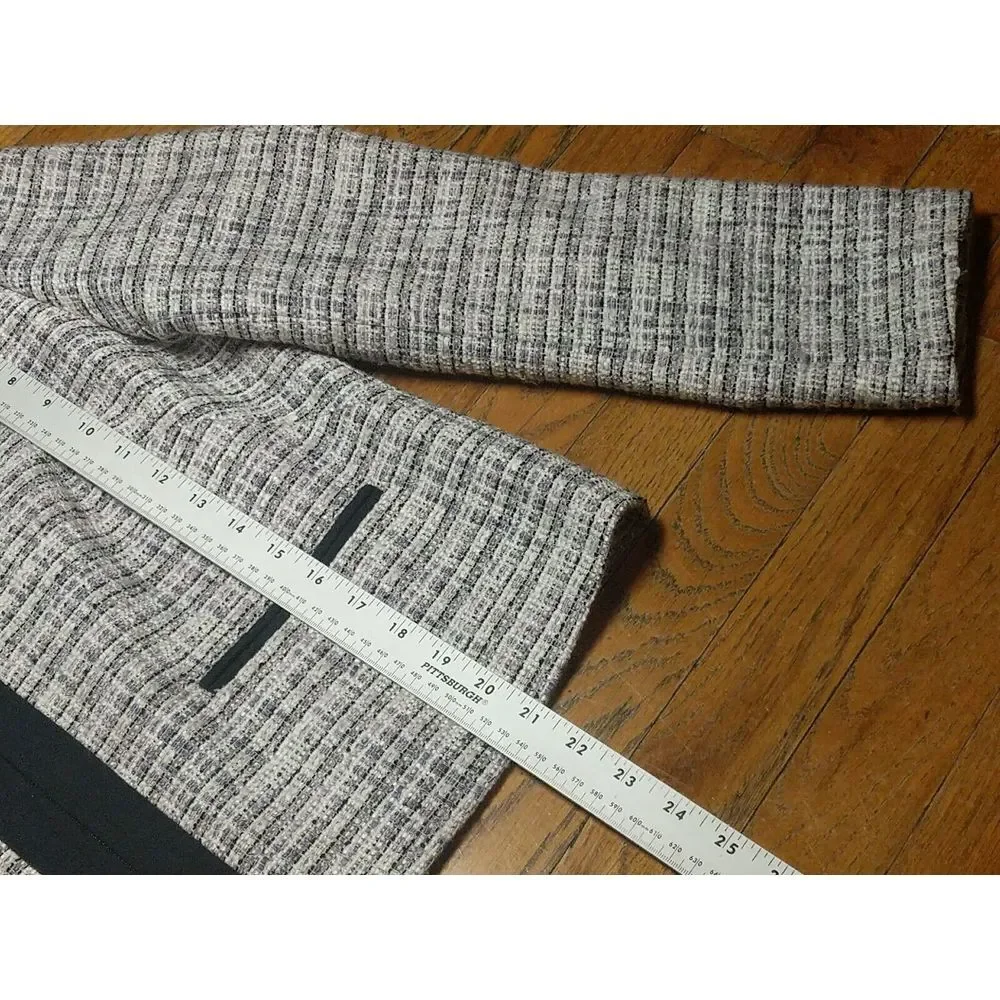 Pendleton Women's Suit Jacket LARGE Petite‎ White Black Gray Full Zip Lined